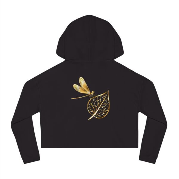 Cropped Hoodie - Gold Leaf & Dragonfly