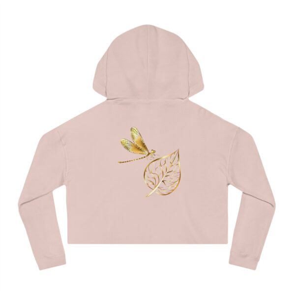 Cropped Hoodie - Gold Leaf & Dragonfly - Image 7