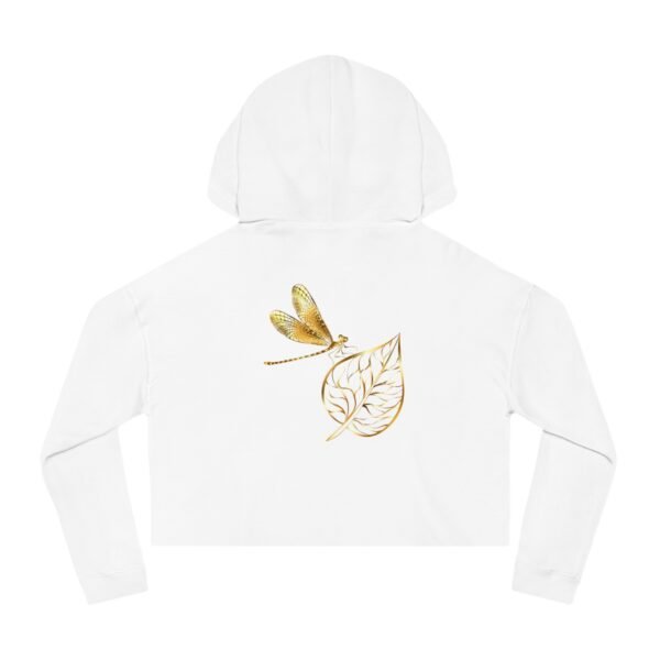 Cropped Hoodie - Gold Leaf & Dragonfly - Image 8