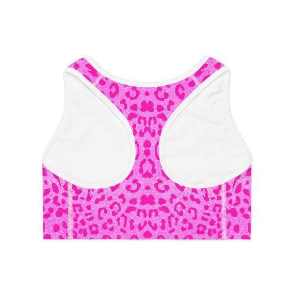 Hot Pink Cheetah Seamless Sports Bra - Image 2
