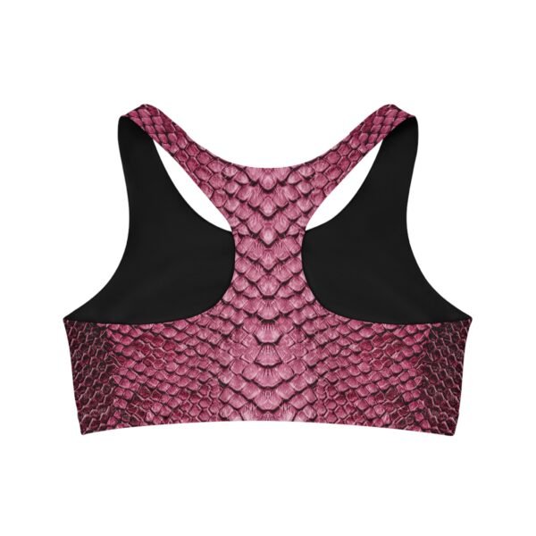 Fuschia Snakeskin Seamless Sports Bra - Image 2