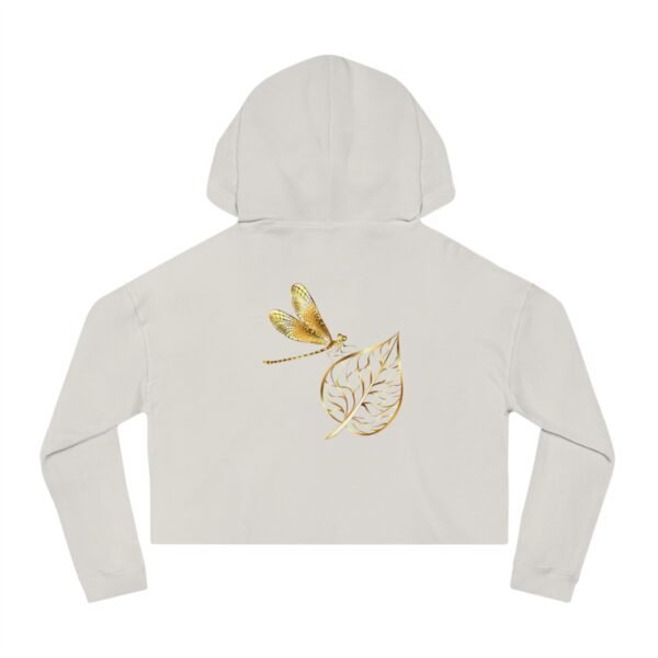 Cropped Hoodie - Gold Leaf & Dragonfly - Image 9