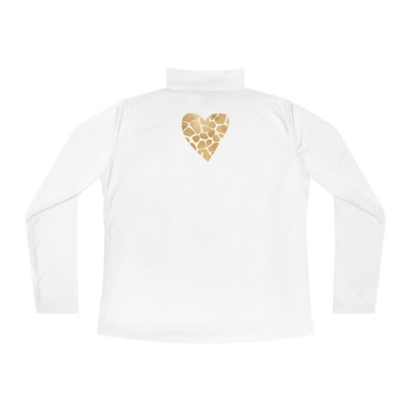 Quarter Zip Jacket Animal Print Heart