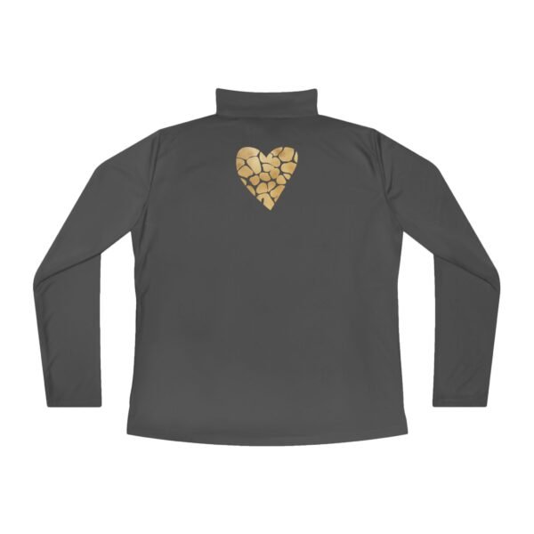 Quarter Zip Jacket Animal Print Heart - Image 3
