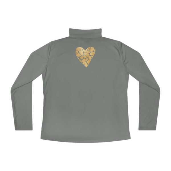 Quarter Zip Jacket Animal Print Heart - Image 4