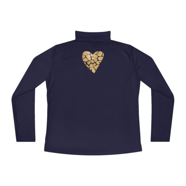 Quarter Zip Jacket Animal Print Heart - Image 9
