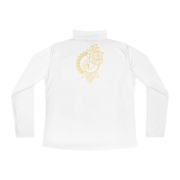 Quarter-Zip Pullover - Gold Peacock Print