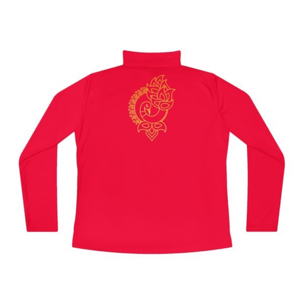 Quarter-Zip Pullover - Gold Peacock Print - Image 7