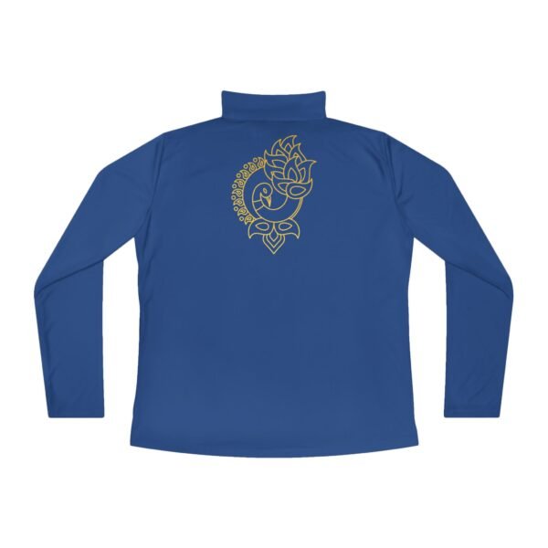 Quarter-Zip Pullover - Gold Peacock Print - Image 5