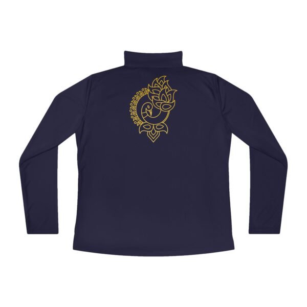Quarter-Zip Pullover - Gold Peacock Print - Image 4