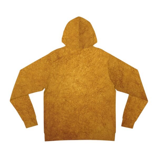 Crushed Suede Print Fashion Hoodie in Gold - Image 3