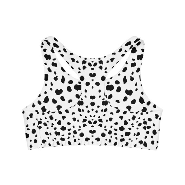 Seamless Dalmation Print Sports Bra - Image 2