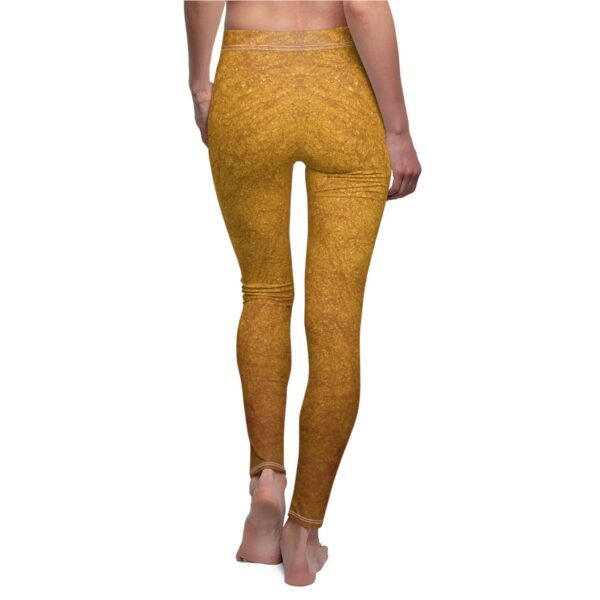 Leggings - Gold Crushed Velvet Print - Image 2