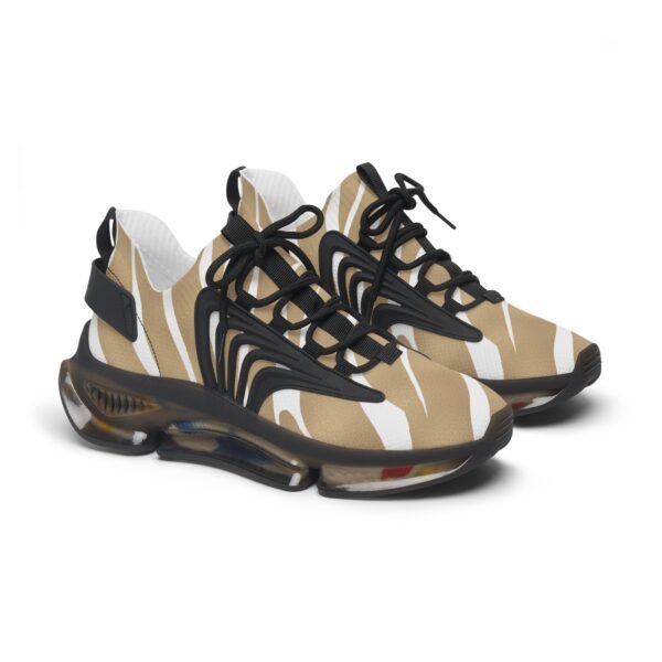 Beige Zebra Print Mesh Sneakers - Image 4