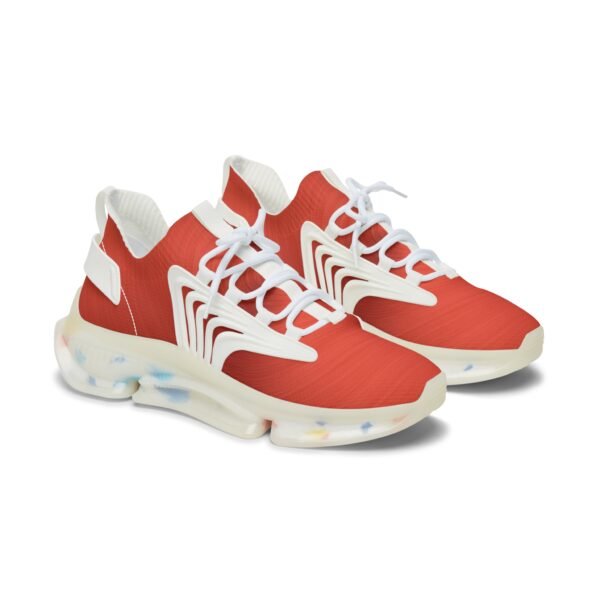 Shiny Red Metallic Print - Mesh Sneakers