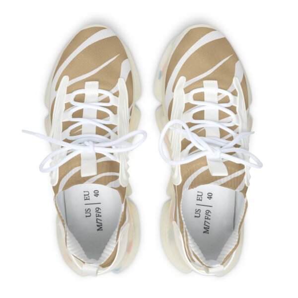 Beige Zebra Print Mesh Sneakers - Image 2