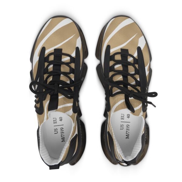 Beige Zebra Print Mesh Sneakers - Image 5