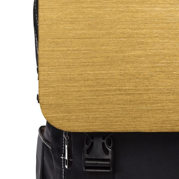 Canvas Gym Backpack - Sporty Gold Print - Image 3