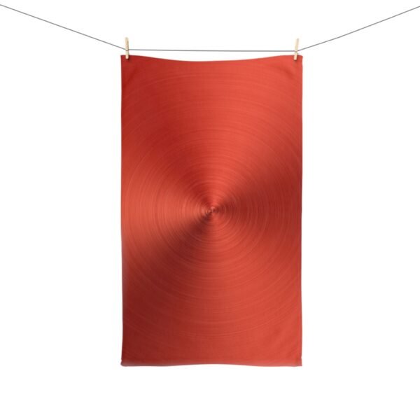 Hand Towel - Red Metallic Print