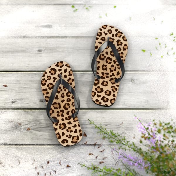 Flip Flops - Cheetah Print Summer Sandals - Image 2