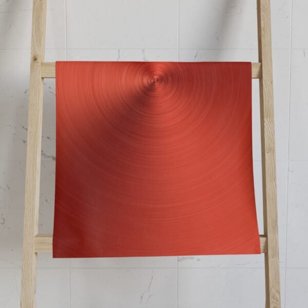 Hand Towel - Red Metallic Print - Image 2