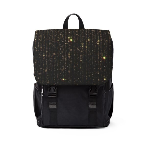Backpack - Black & Gold Sparkle Graphic