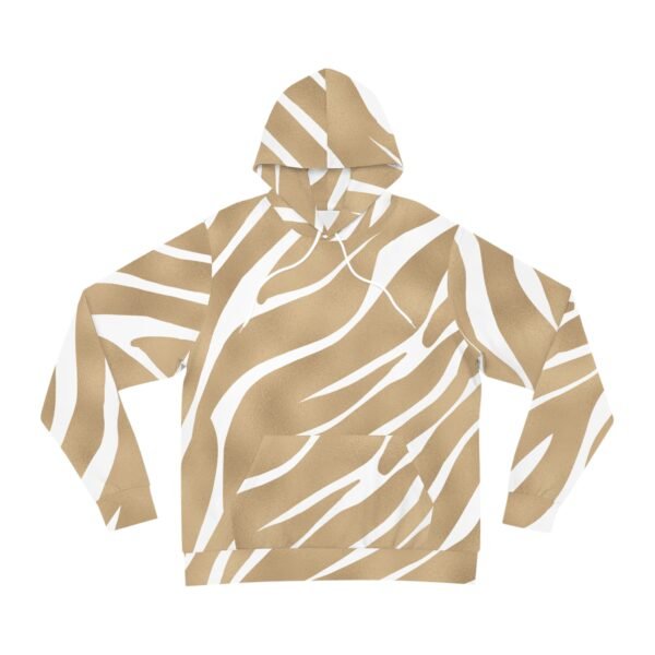Woman's Soft Beige Zebra Print Hoodie