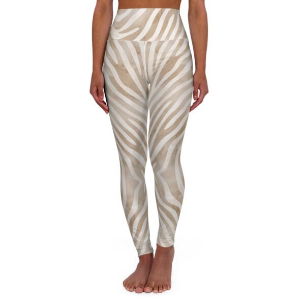 Gold Zebra Print Yoga Leggings