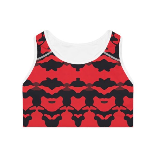 Red Camouflage Sports Bra - Image 5