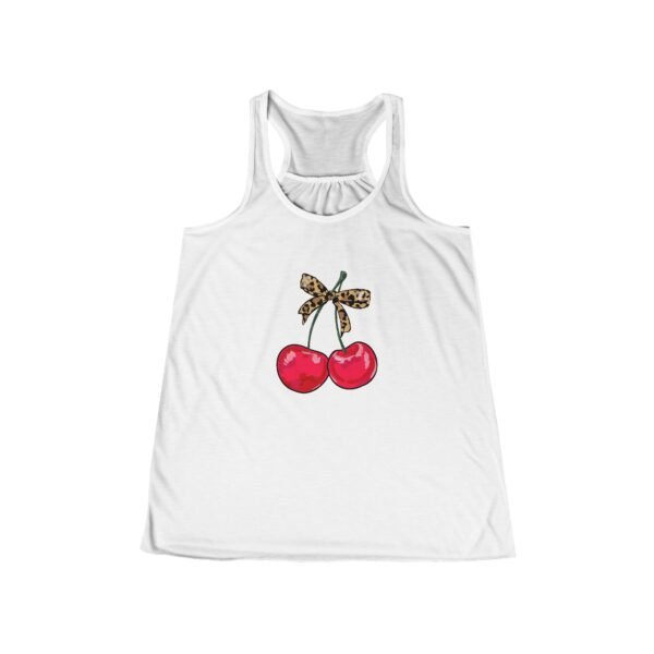 Tank Top - Cherry Animal Print Bow Graphic - Image 4