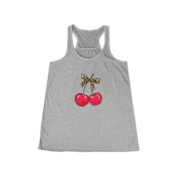 Tank Top - Cherry Animal Print Bow Graphic - Image 5