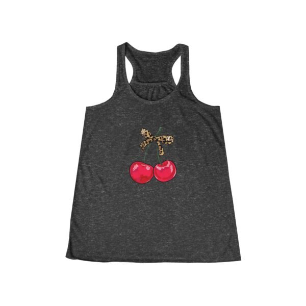 Tank Top - Cherry Animal Print Bow Graphic - Image 3