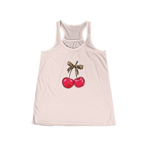 Tank Top - Cherry Animal Print Bow Graphic - Image 6