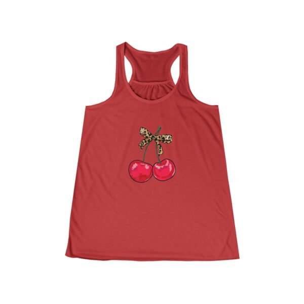 Tank Top - Cherry Animal Print Bow Graphic - Image 7