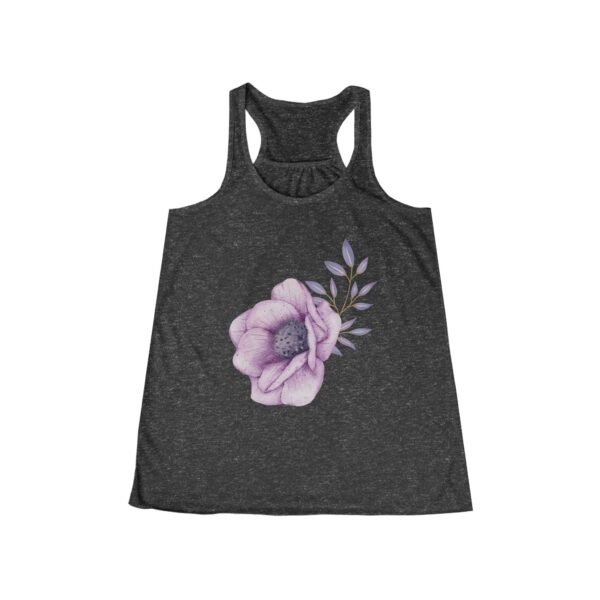 Purple Flower Razor Back Tank Top