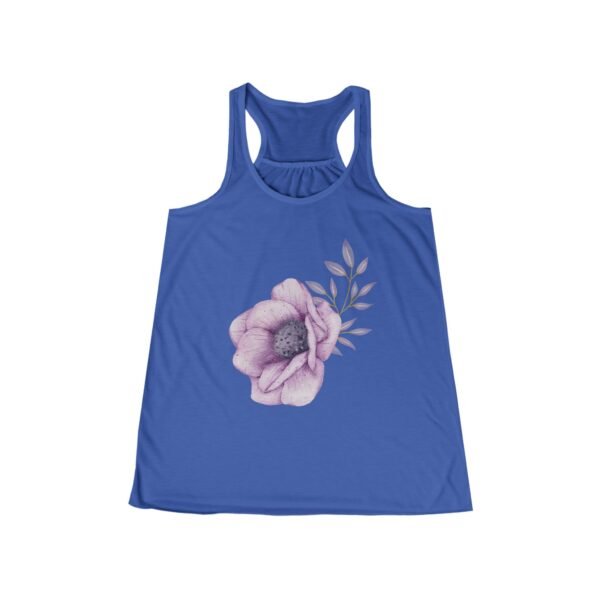 Purple Flower Razor Back Tank Top - Image 6