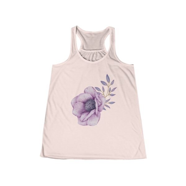 Purple Flower Razor Back Tank Top - Image 7