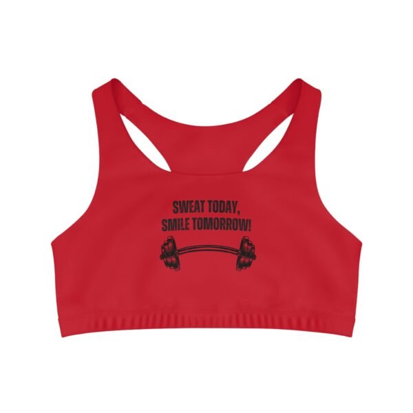 Red Seamless Sports Bra Inspiration Quote