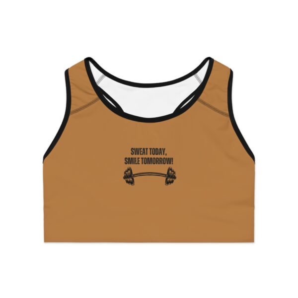 Light Brown Sports Bra - Full Coverage - Image 5