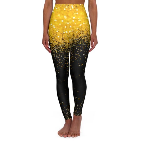 Gold & Black Sparkle Yoga Leggings