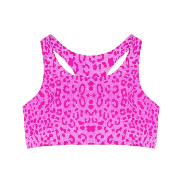 Hot Pink Cheetah Print Seamless Sports Bra