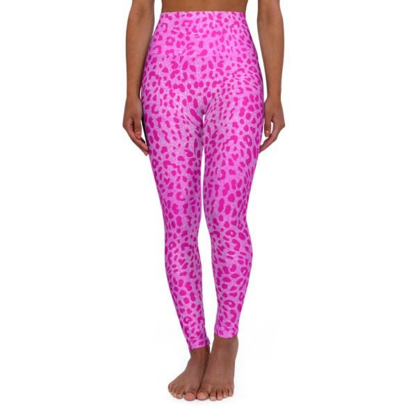 Hot Pink Cheetah Print Yoga Leggings
