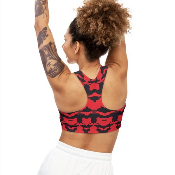 Red Camouflage Sports Bra - Image 4