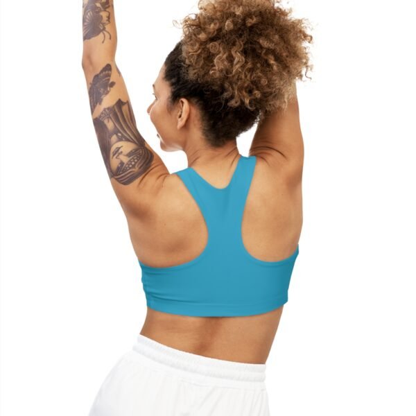 Blue Seamless Sports Bra Inspiration Quote - Image 4