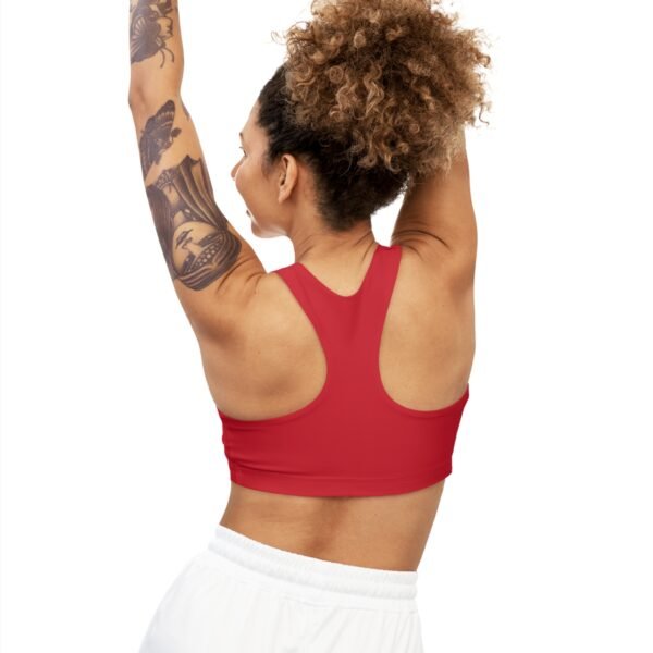 Red Seamless Sports Bra Inspiration Quote - Image 4