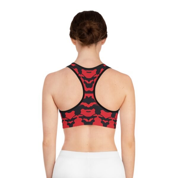 Red Camouflage Sports Bra - Image 4
