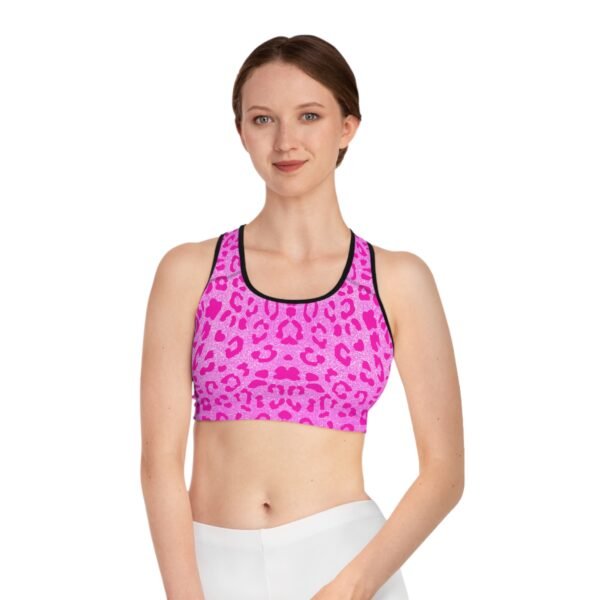Hot Pink Cheetah Seamless Sports Bra - Image 7