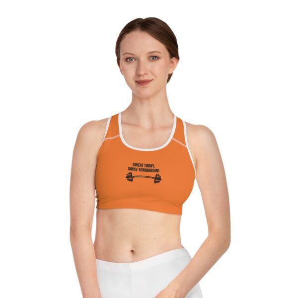 Orange Sports Bra - Full Coverage - Image 3