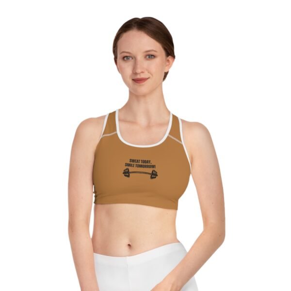 Light Brown Sports Bra - Full Coverage - Image 3