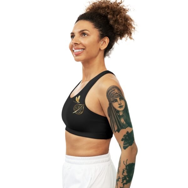 Gold Leaf & Dragonfly Seamless Sports Bra - Image 4
